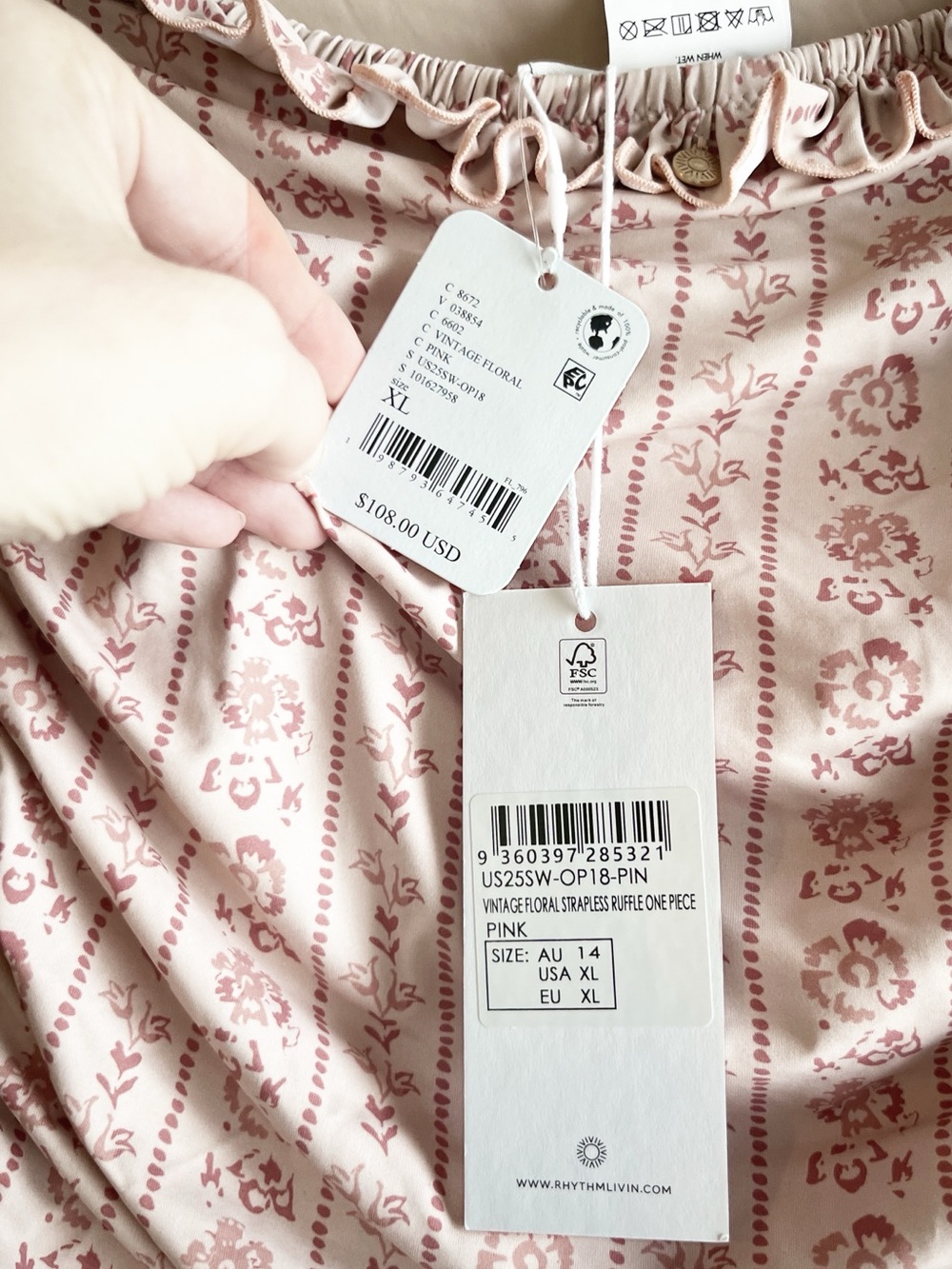 Free People x Rhythm Ruffle Stapless One Piece - Picture 6 of 7